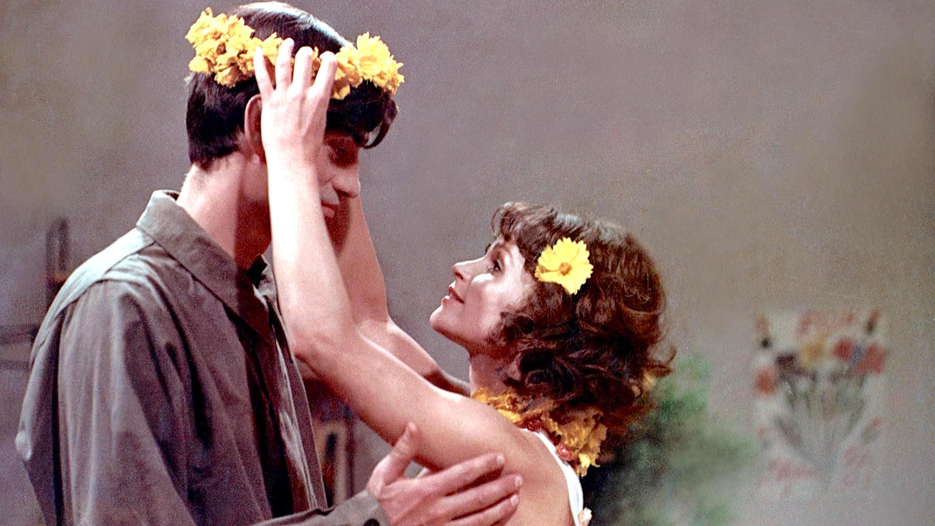 Paul and Paula with hippie flowers in their hair