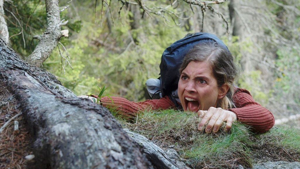 Hannah in danger of falling