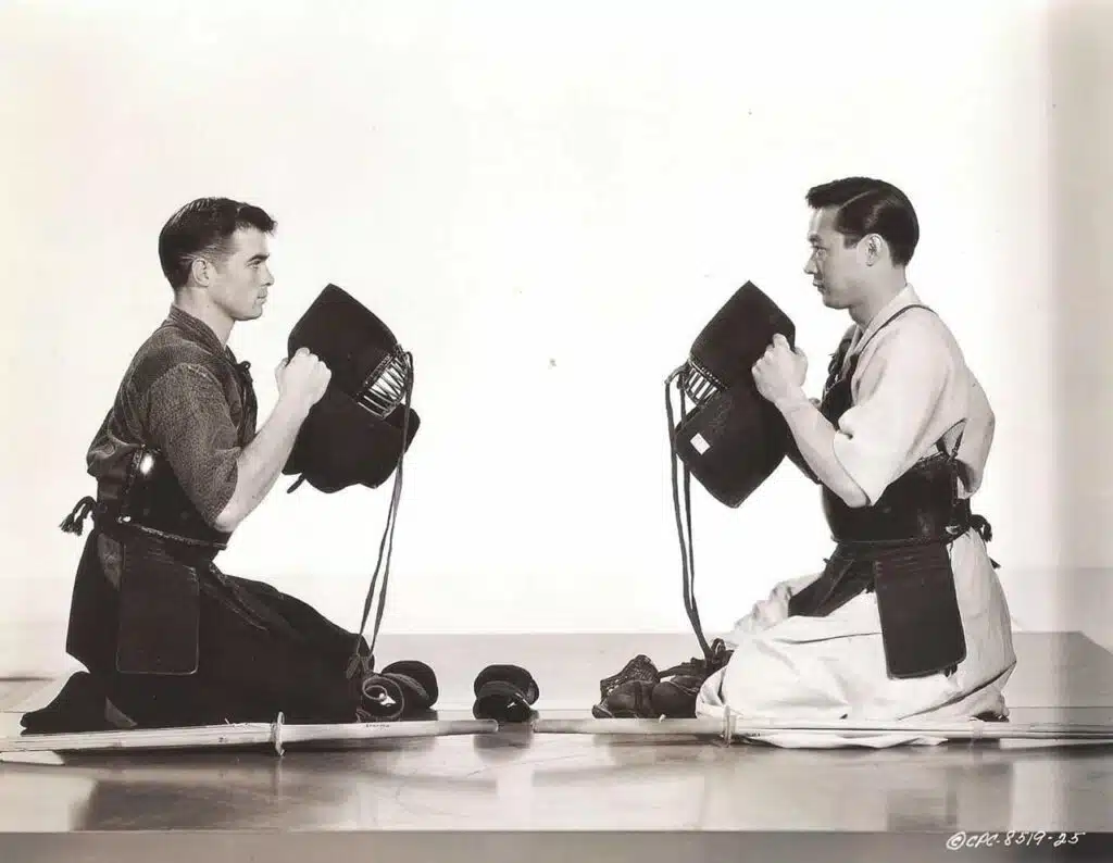 Bancroft and Kojaku face off at a kendo match