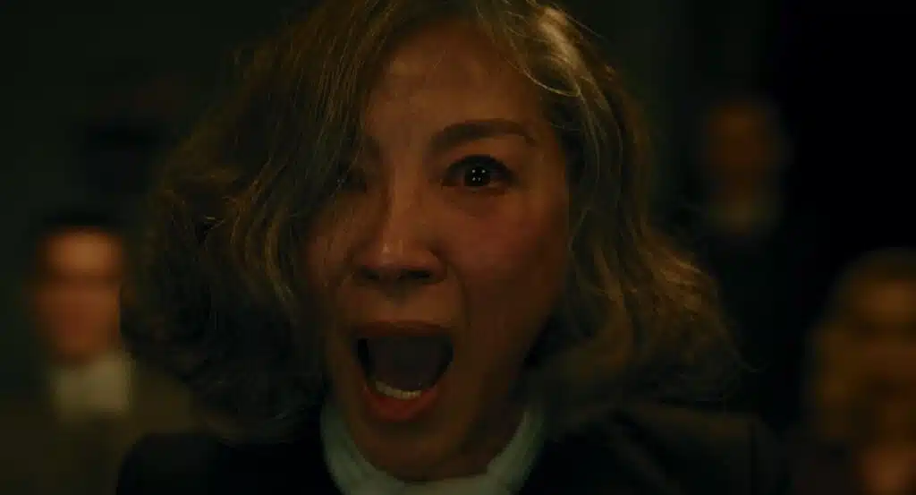 Michelle Yeoh screaming