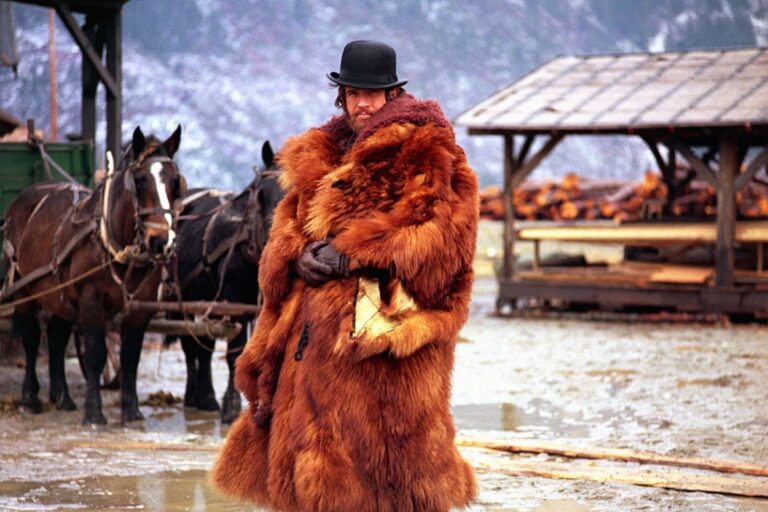 McCabe in a massive fur coat