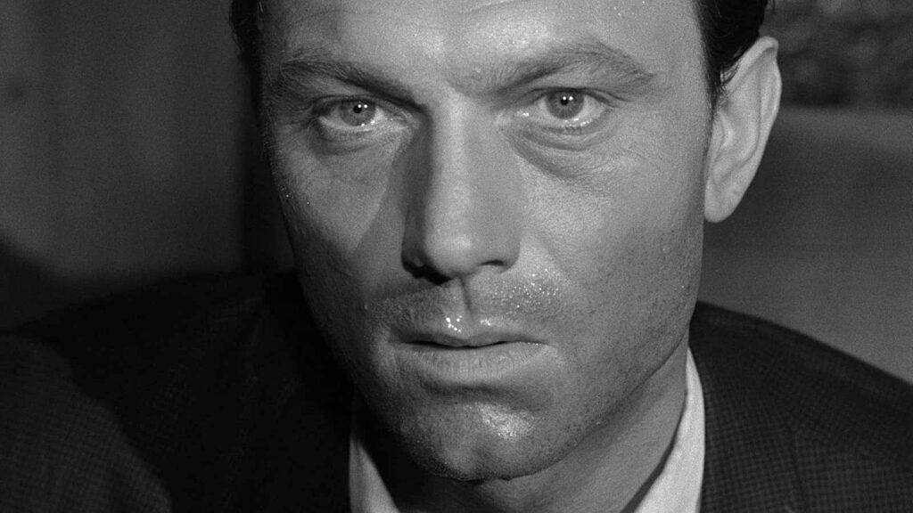 A sweaty, brainwashed Raymond Shaw