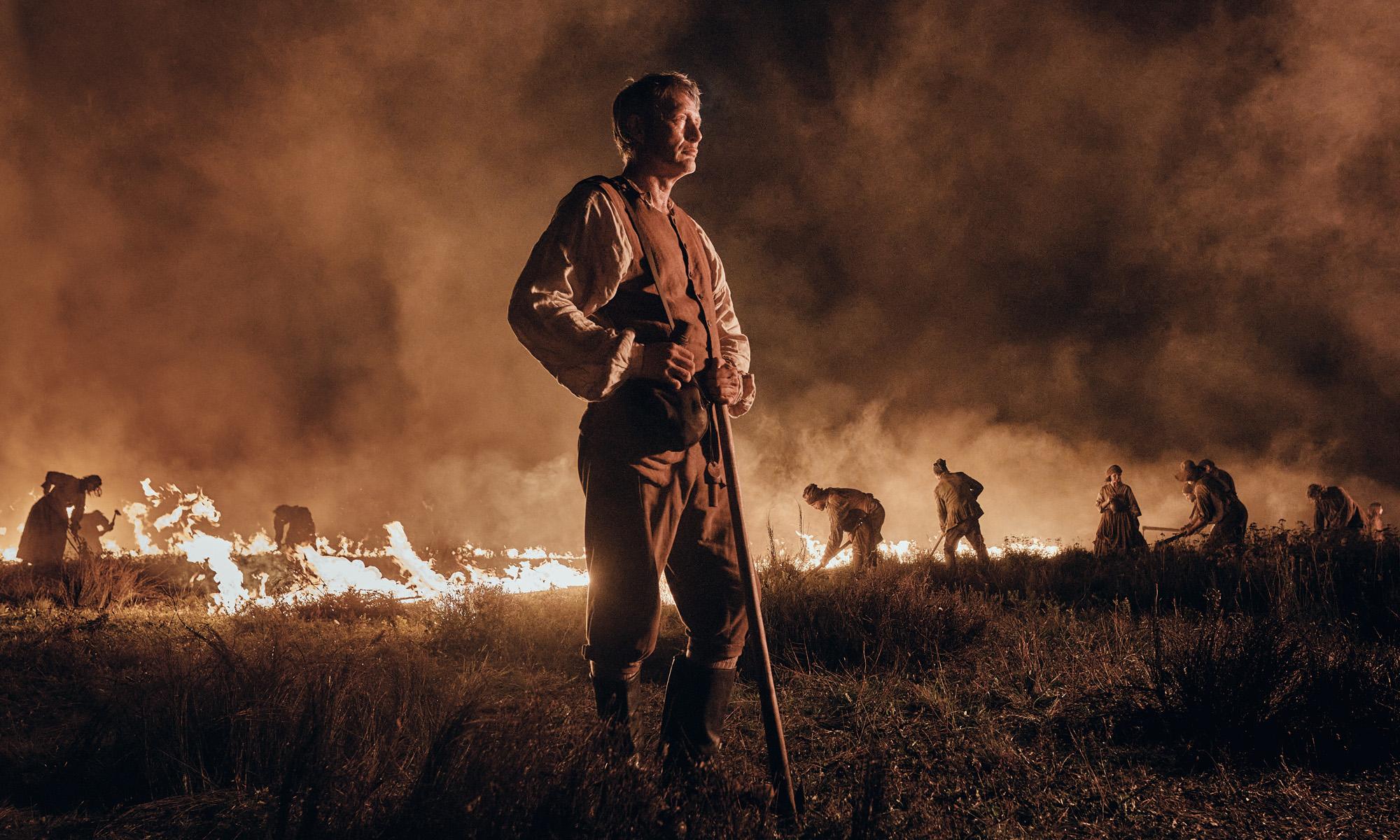 Ludvig stands on a blazing heath