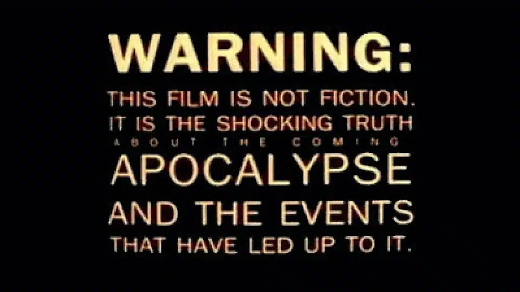 On-screen notice warning that the film is all true 