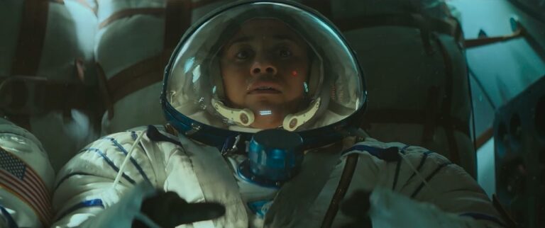 Dr Kira Foster in her space suit