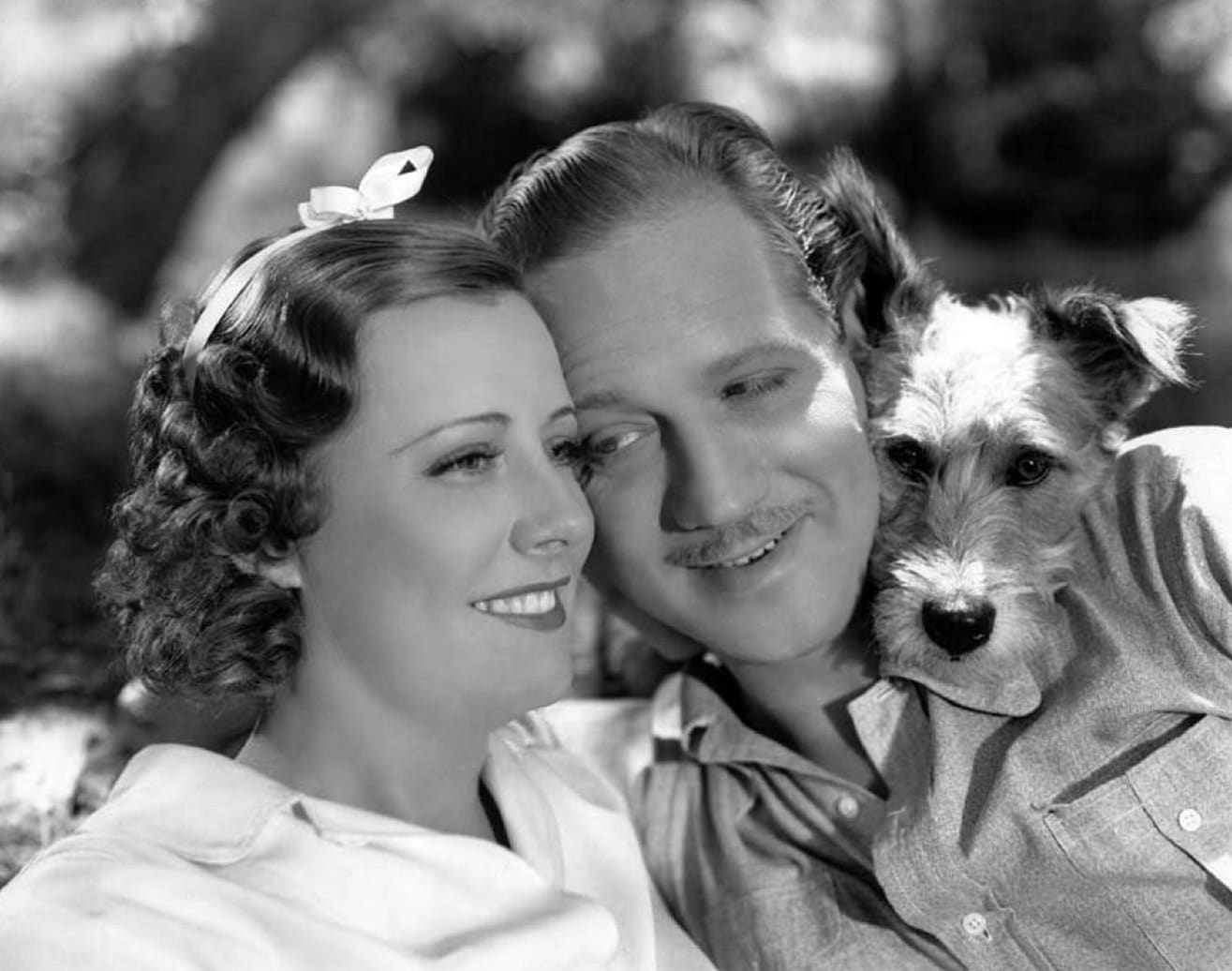 Irene Dunne, Melvyn Douglas and Corky the dog