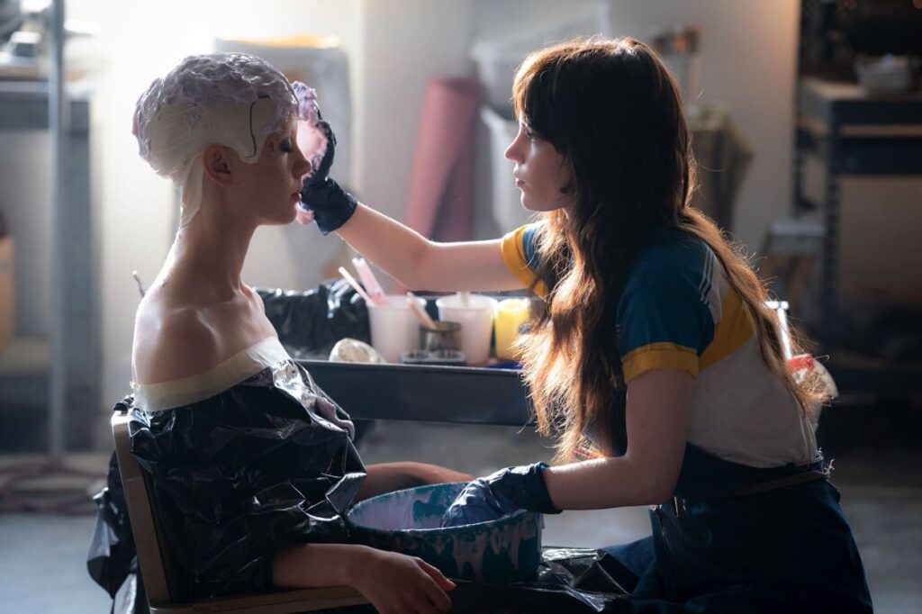 Maxine has gloop applied for a prosthesis