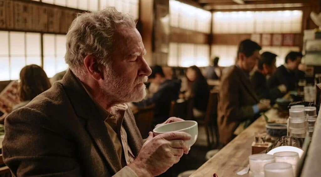 Old Kristófer drinks some miso soup