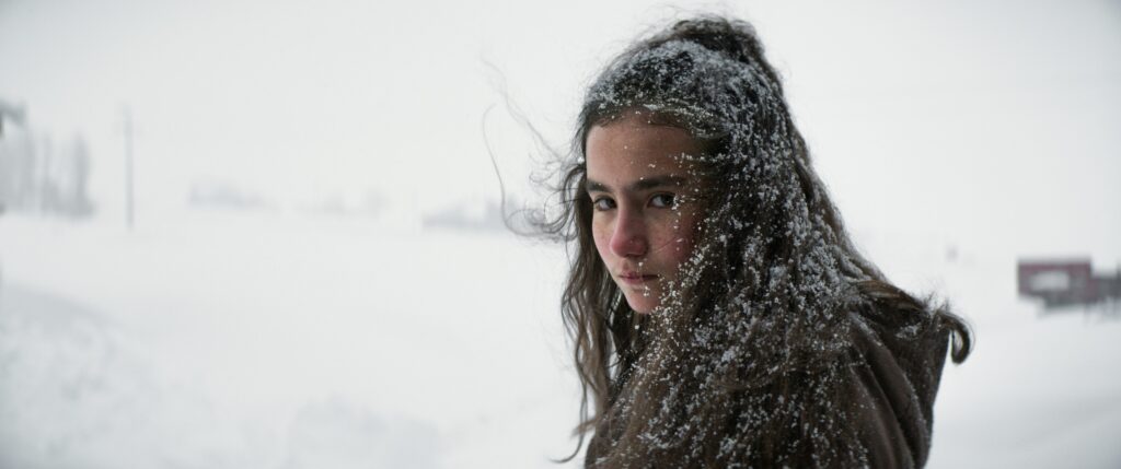 Ece Bagci as a snow speckled Sevim