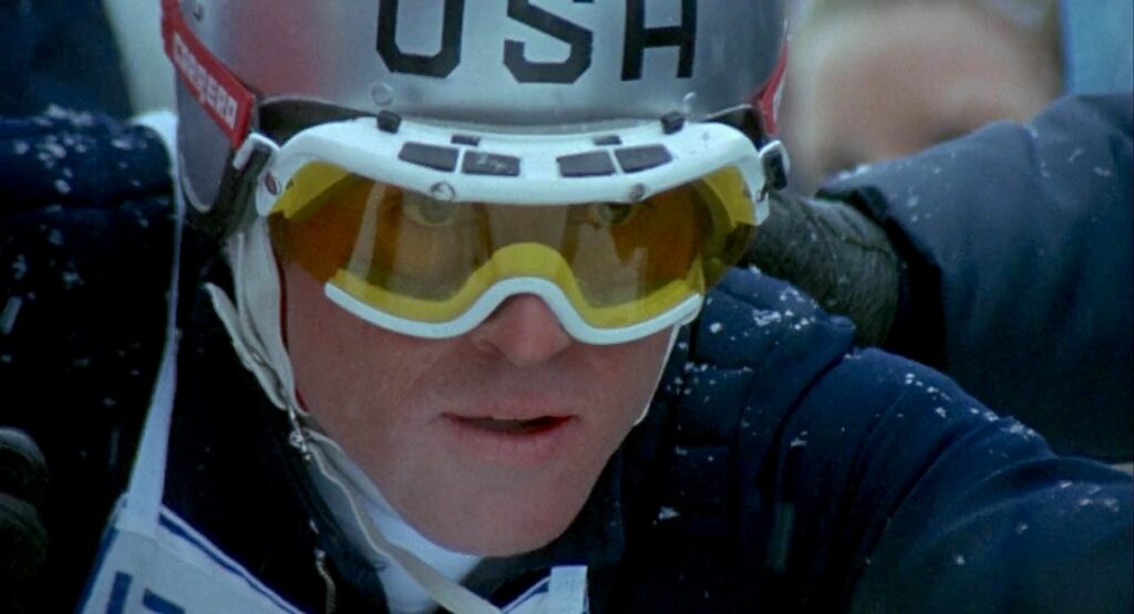 Chappellet in helmet and goggles