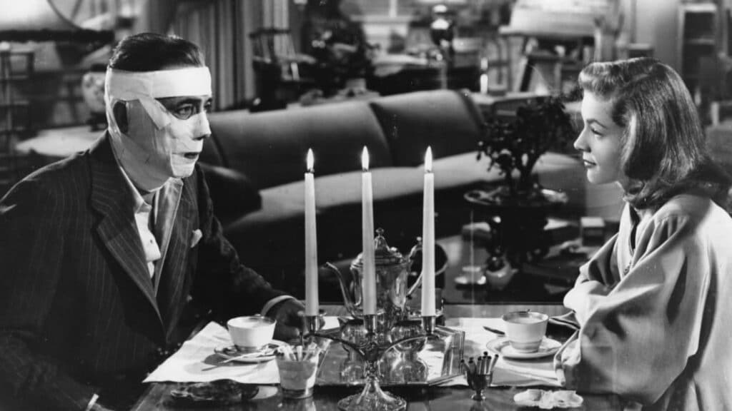 A bandaged Vincent dines with Irene