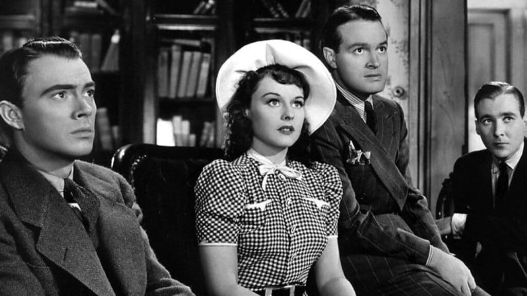 Douglass Montgomery, Paulette Goddard, Bob Hope and John Beal