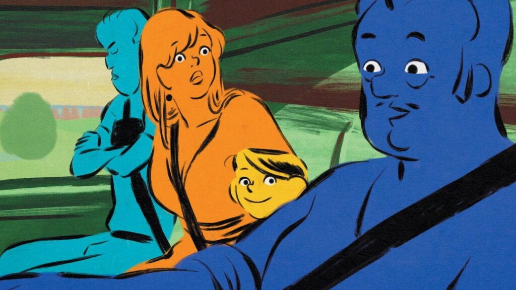 The cop, Paulette, Linda and the truck driver