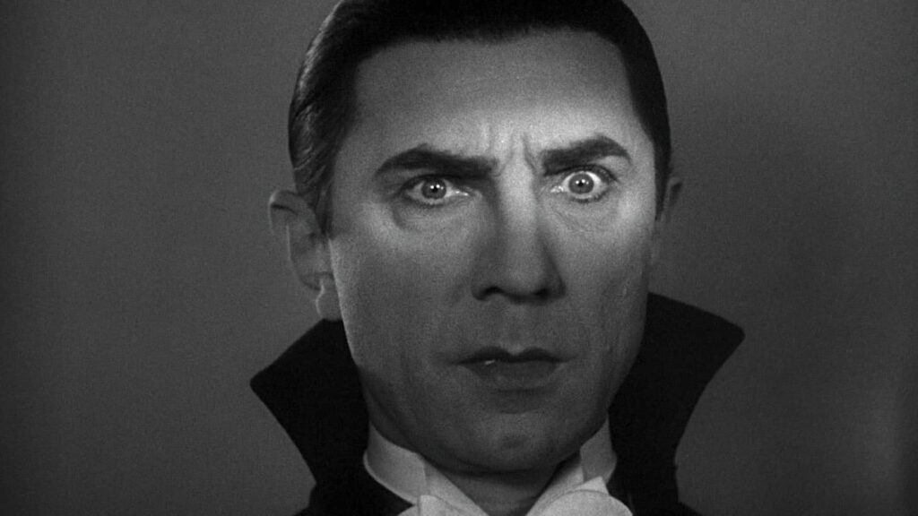 Close up of Dracula's face