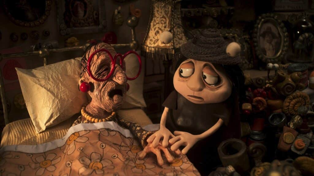 Pinky with Grace at her bedside
