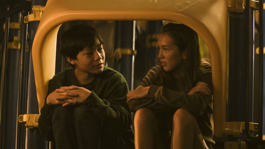 Chris and Madi talking