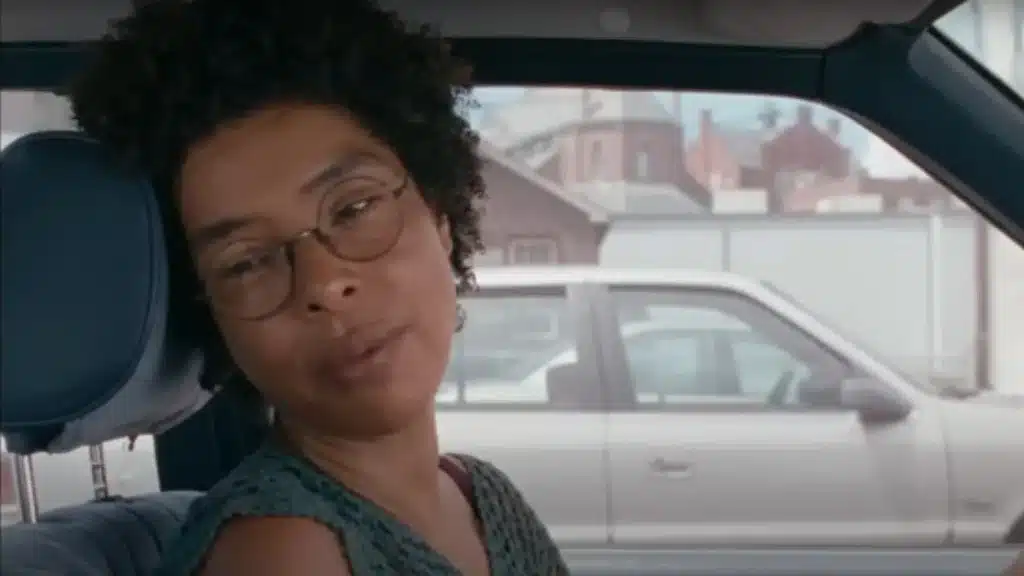 Janet's friend Regina in her car