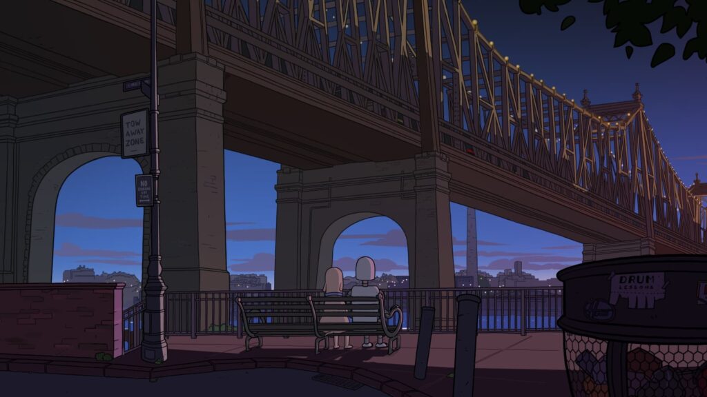 A recreation of a scene from Woody Allen's Manhattan