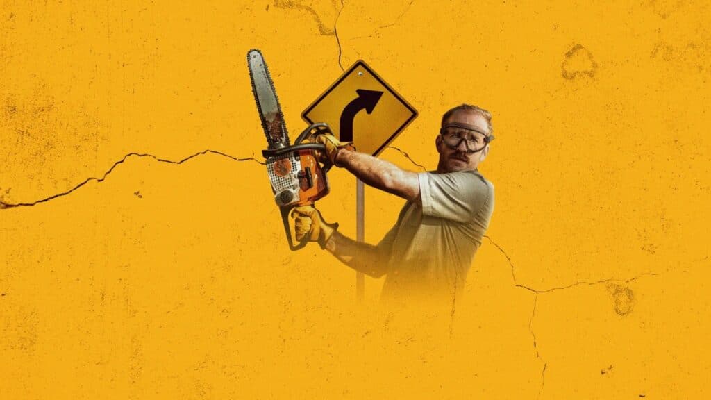Josh with chainsaw