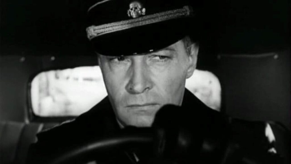 Stirlitz driving a car