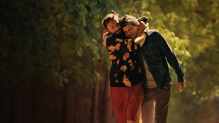 Benji hugging David's head