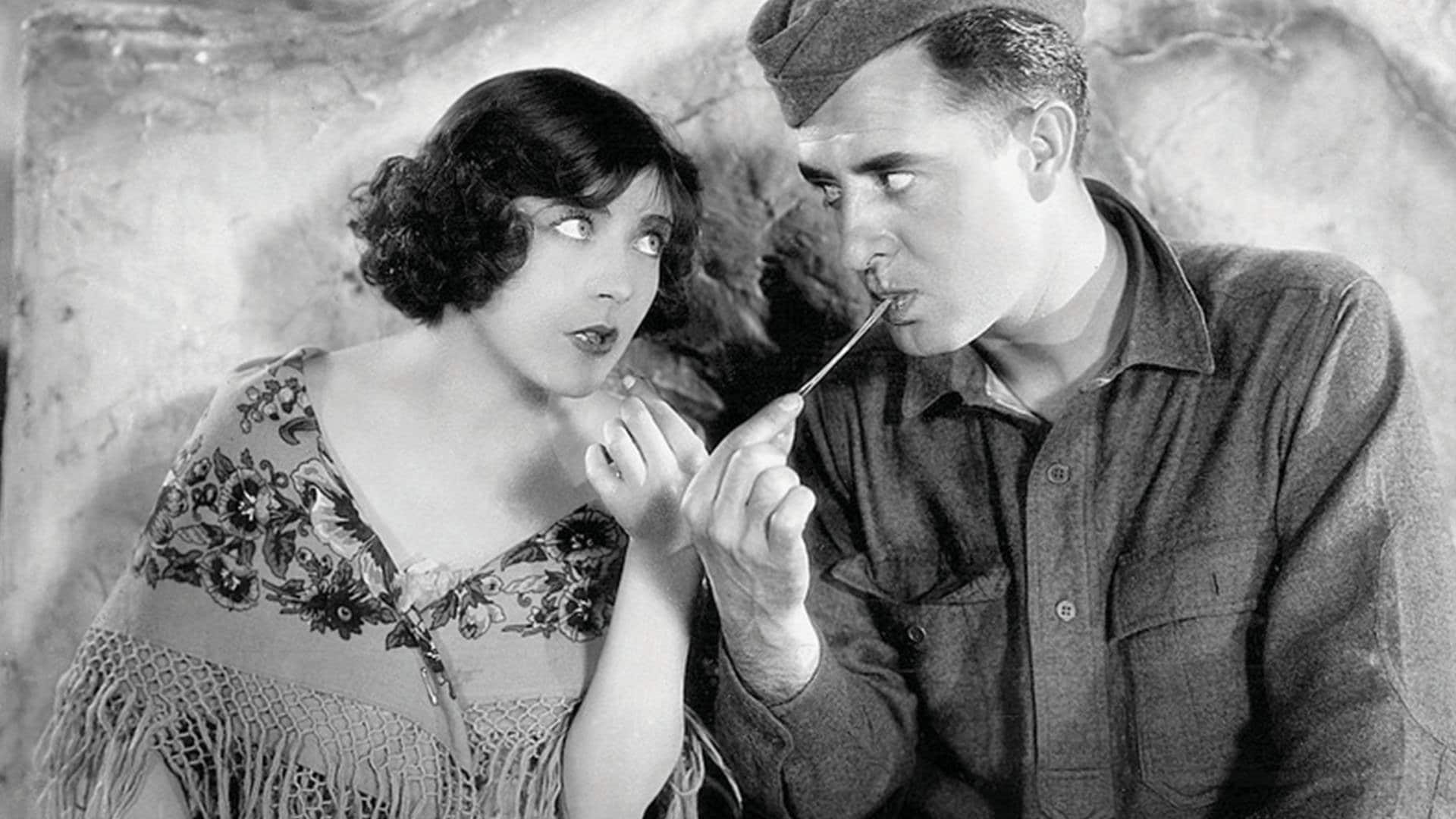 Melisande and James share some chewing gum