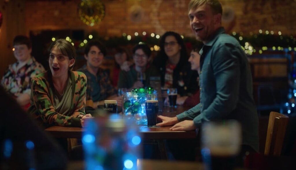 Caroline drinks Guinness with her ex, Cormac