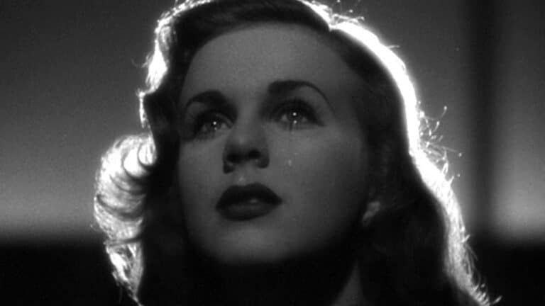 Deanna Durbin haloed in light