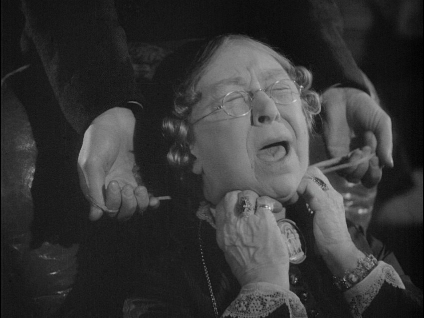 An innocent woman strangled by an unseen person