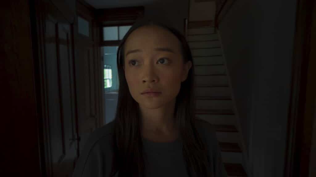 Chloe in a dark room