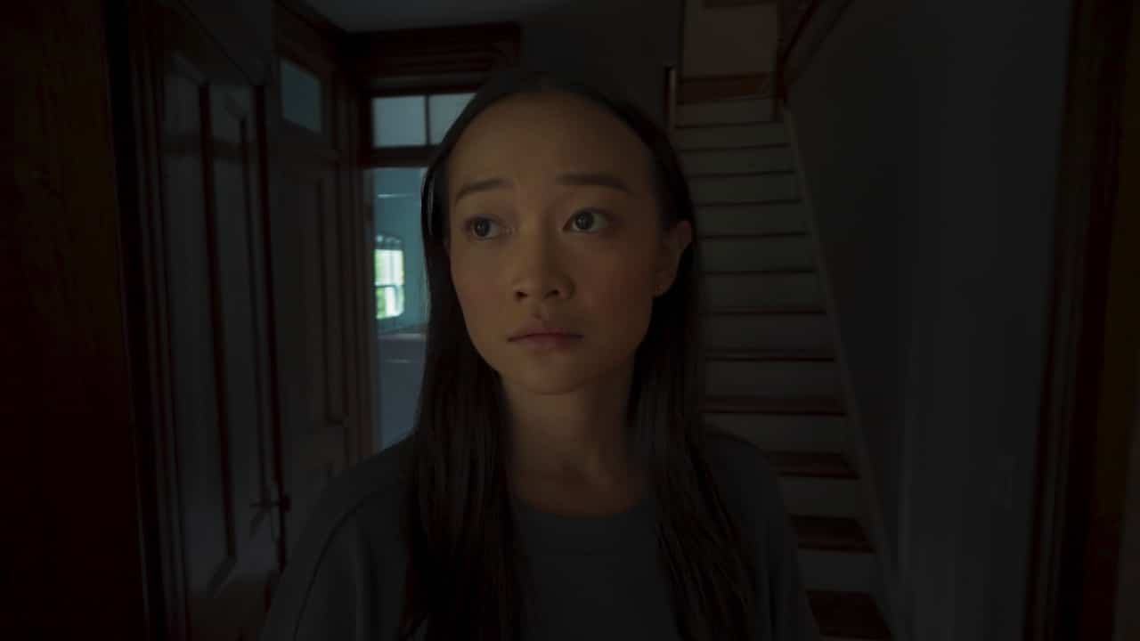 Chloe in a dark room