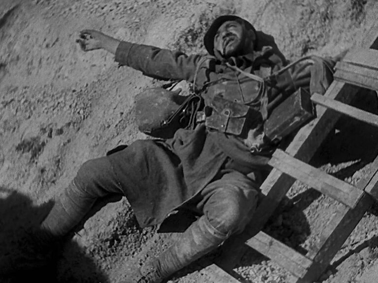 A man lies dead