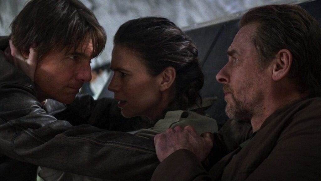 Tom Cruise, Hayley Atwell and Simon Pegg