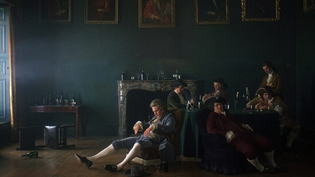Barry in a chair in one of Kubrick's oil-painting recreations