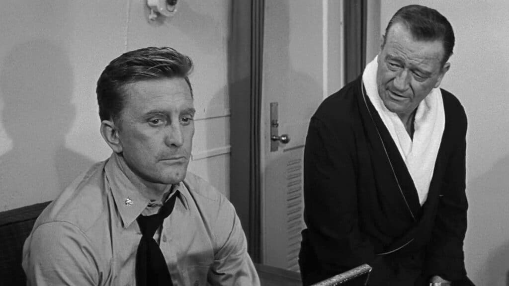 Kirk Douglas and John Wayne