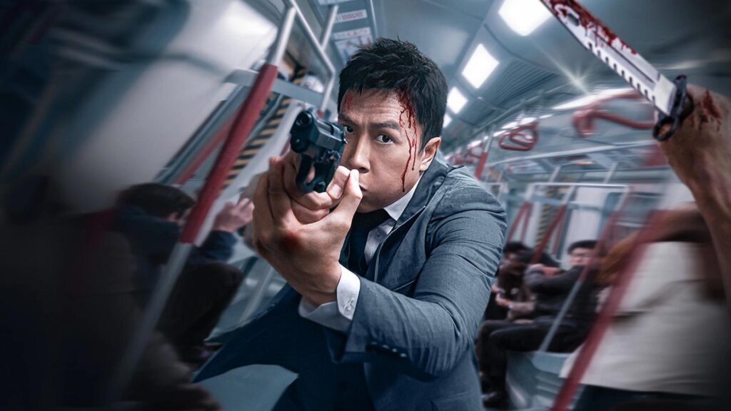 Donnie Yen with a gun