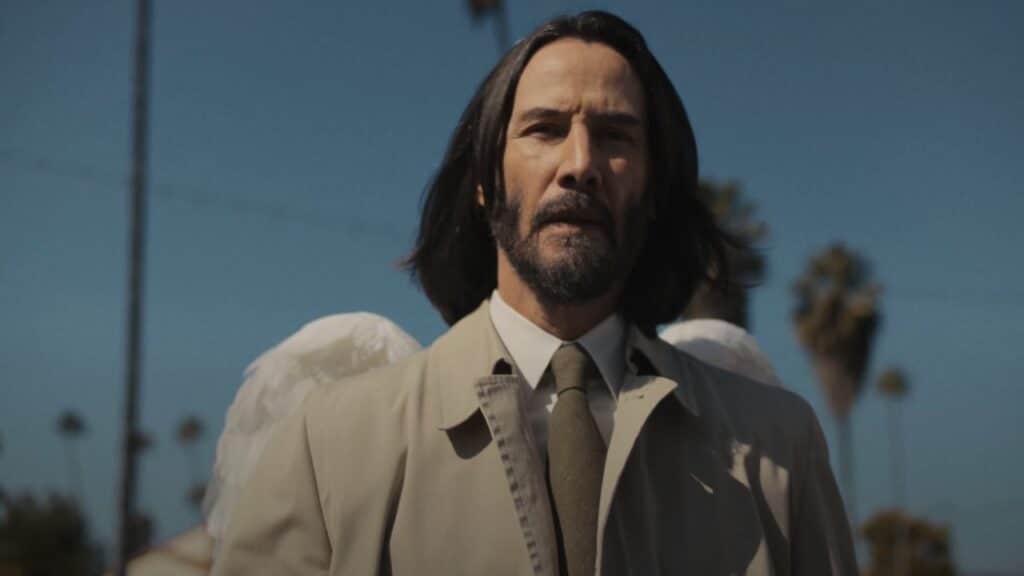Keanu Reeves with wings