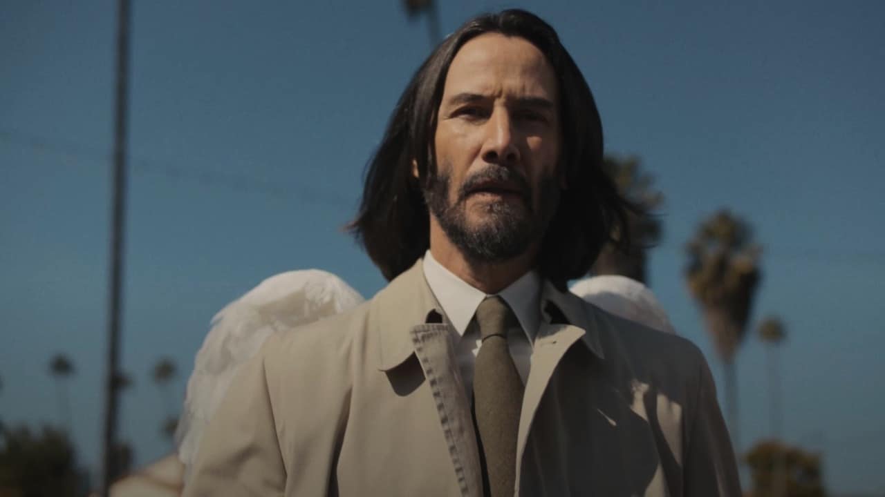 Keanu Reeves with wings