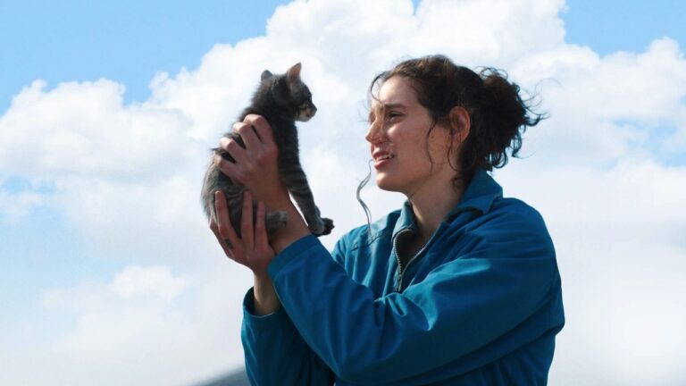 Agnes with a kitten