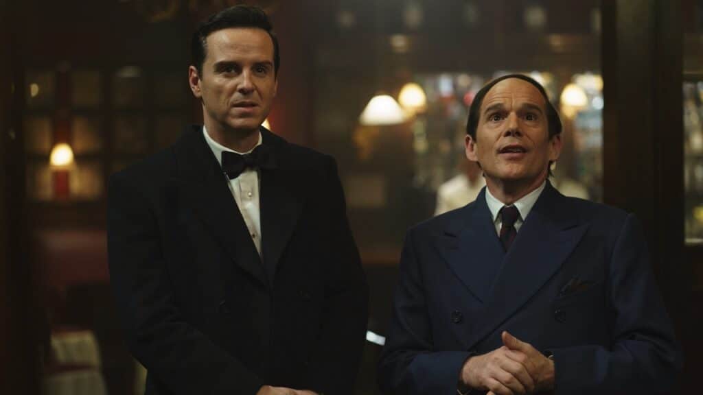 Rodgers (Andrew Scott) and Hart (Ethan Hawke)