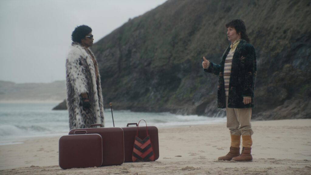 Stevie arrives on shore and is greeted by Paul