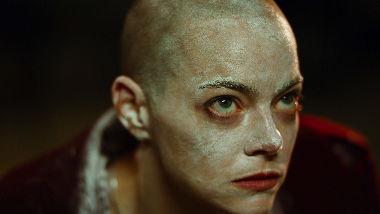 Emma Stone with shaved head