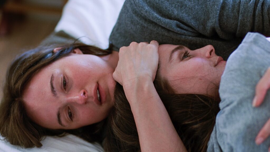 A tearful Nora and Agnes hug