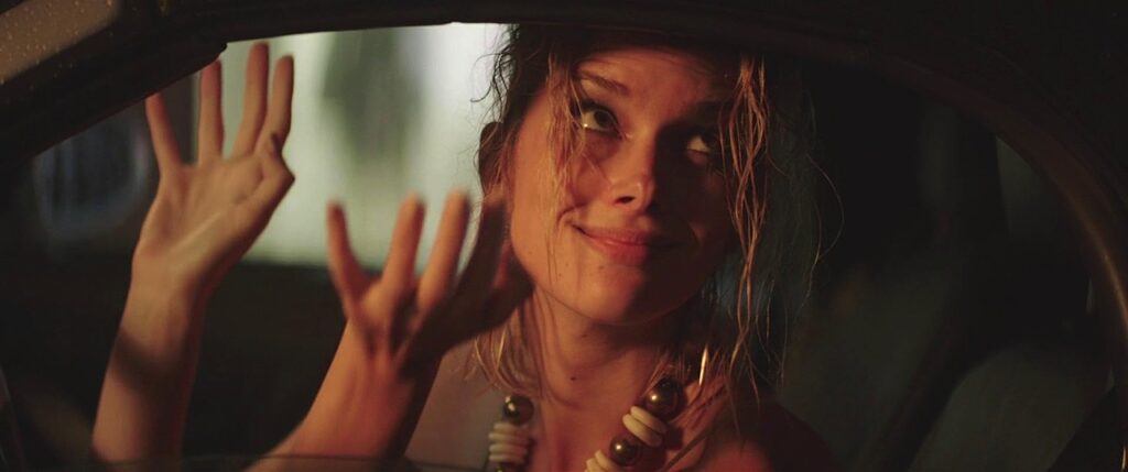 Emma Ishta as a drunk driver