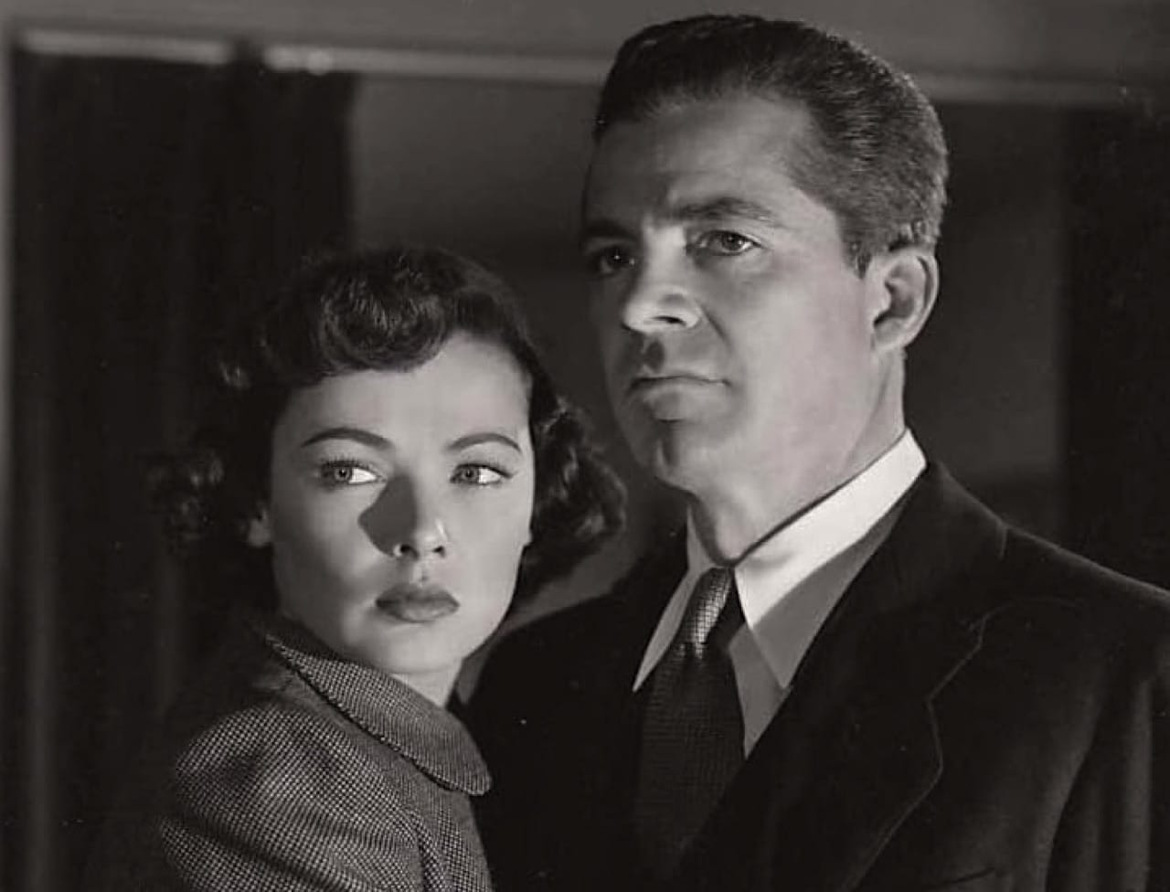 Gene Tierney and Dana Andrews
