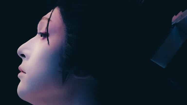Kikuo in full kabuki make-up