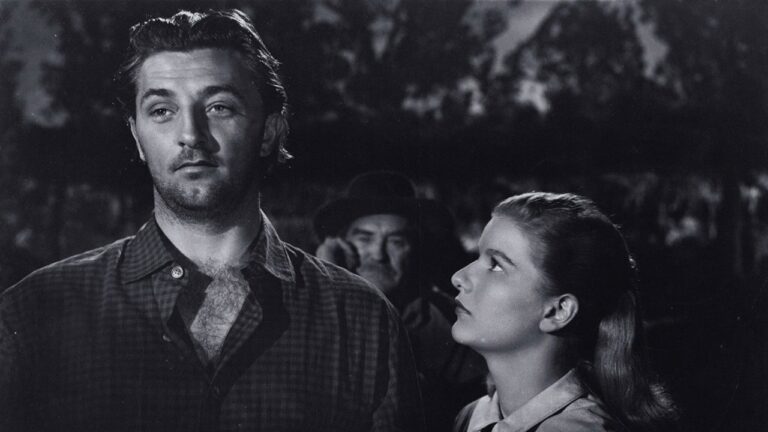 Robert Mitchum and Barbara Bel Geddes