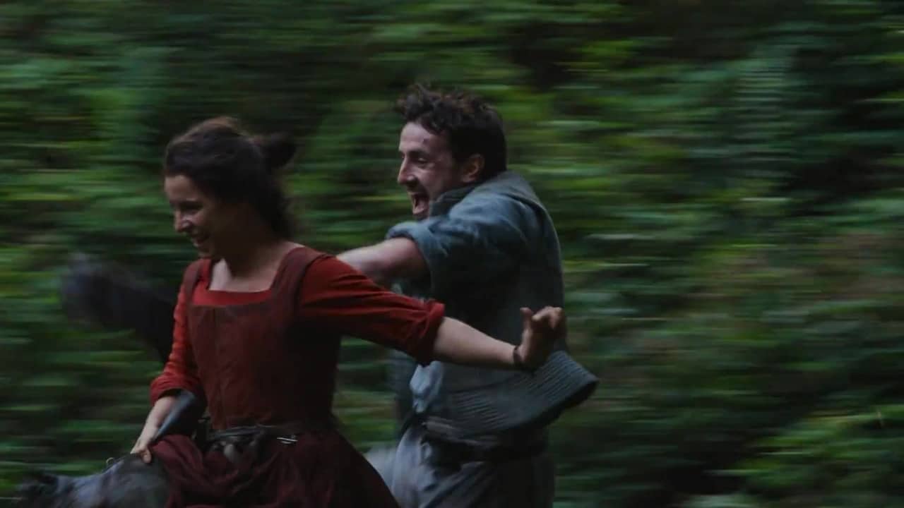 Agnes and William running