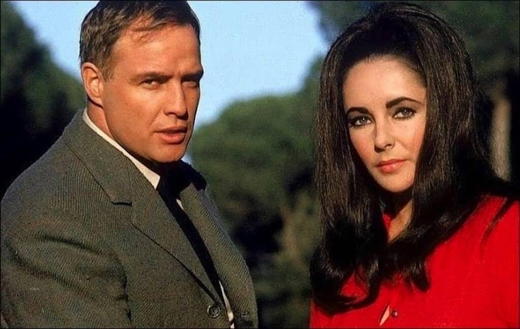 Marlon Brando and Elizabeth Taylor