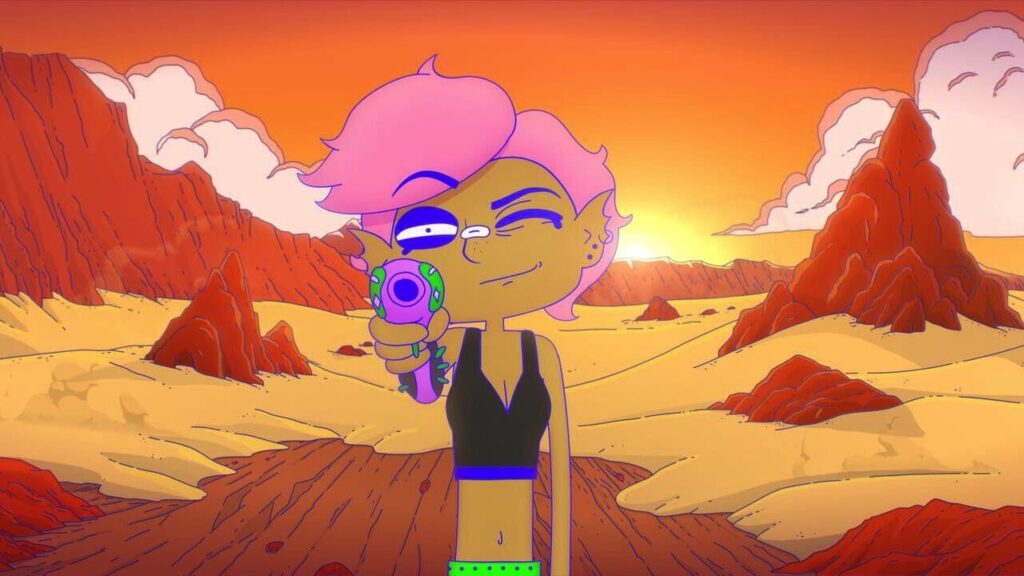 Kiki with a gun